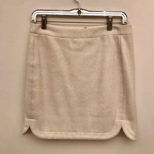 J.Crew Wool Blend WhiteCream Mini Skirt
